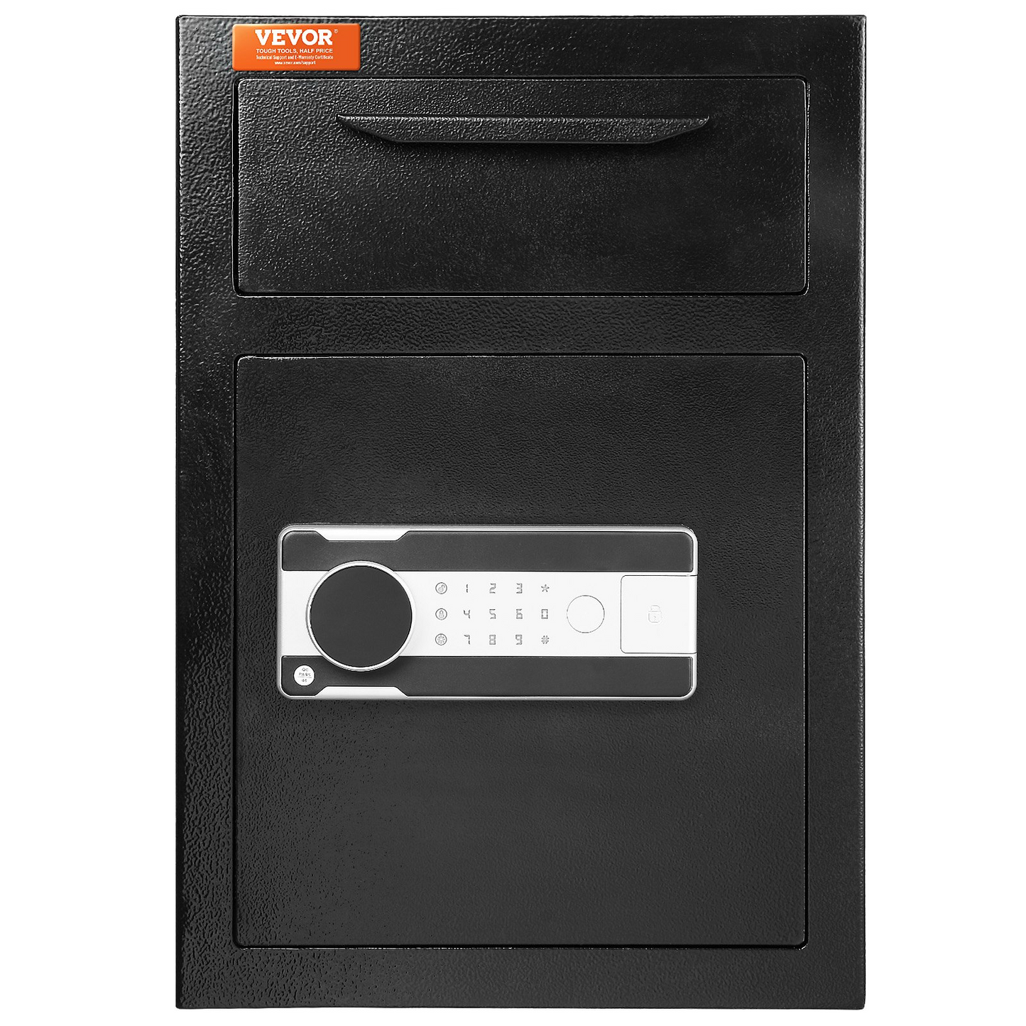 VEVOR 2.5 Cub Depository Safe, Deposit Safe with Drop Slot, Electronic Code Lock and 2 Emergency Keys, 20.27'' x 13.97'' x 13.97'' Business Drop Slot Safe for Cash, Mail in Home, Hotel, Office