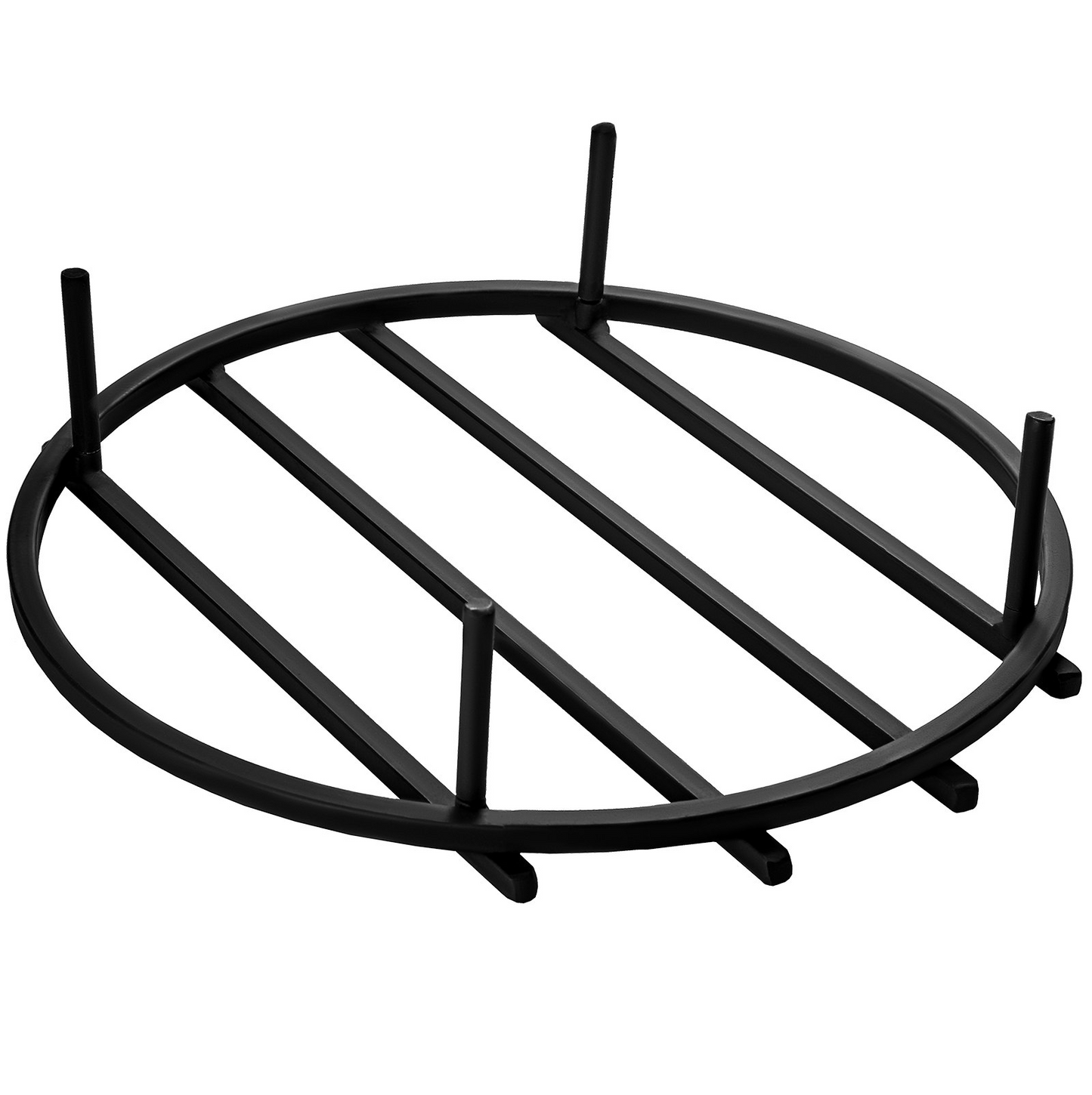 VEVOR Fire Pit Grate, Heavy Duty Iron Round Firewood Grate, 18-Inch