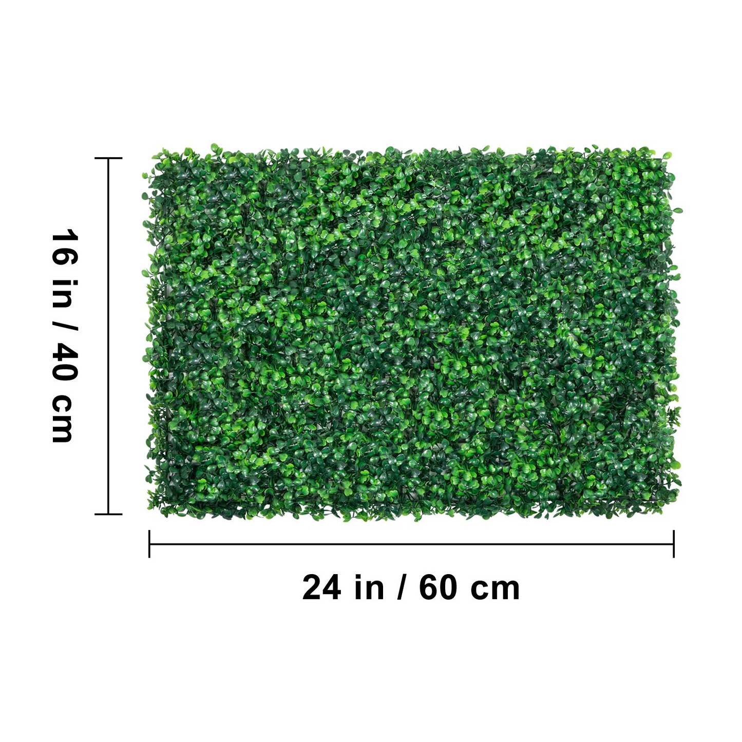 VEVOR Artificial Boxwood Panel UV 24pcs Boxwood Hedge Wall Panels Artificial Grass Backdrop Wall 24" X 16" 4 cm Green Grass Wall, Fake Hedge for Decor Privacy Fence Indoor, Outdoor Garden Backyard