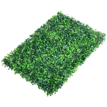 VEVOR Artificial Boxwood Panel UV 24pcs Boxwood Hedge Wall Panels Artificial Grass Backdrop Wall 24" X 16" 4 cm Green Grass Wall, Fake Hedge for Decor Privacy Fence Indoor, Outdoor Garden Backyard