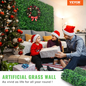 VEVOR 12PCS 24"x16" Grass Wall Panels for 32 SQ Feet, Boxwood Hedge Wall Panels, Artificial Grass Backdrop Wall 1.6", Privacy Hedge Screen UV Protected for Outdoor Indoor Garden Fence Backyard