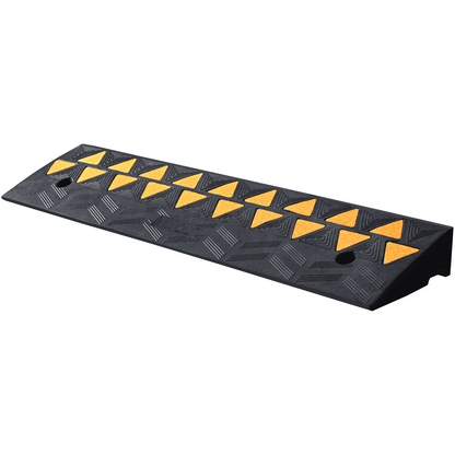 VEVOR Rubber Curb Ramp 3.7" Rise Height Sidewalk Curb Ramp, 10" Width 39.4" Length Driveway Ramp for Curb, 15T Heavy Duty Rubber Ramp for Forklifts, Trucks, Buses, Cars, Wheelchairs, Bikes