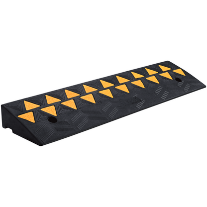 VEVOR Rubber Curb Ramp 3.7" Rise Height Sidewalk Curb Ramp, 10" Width 39.4" Length Driveway Ramp for Curb, 15T Heavy Duty Rubber Ramp for Forklifts, Trucks, Buses, Cars, Wheelchairs, Bikes