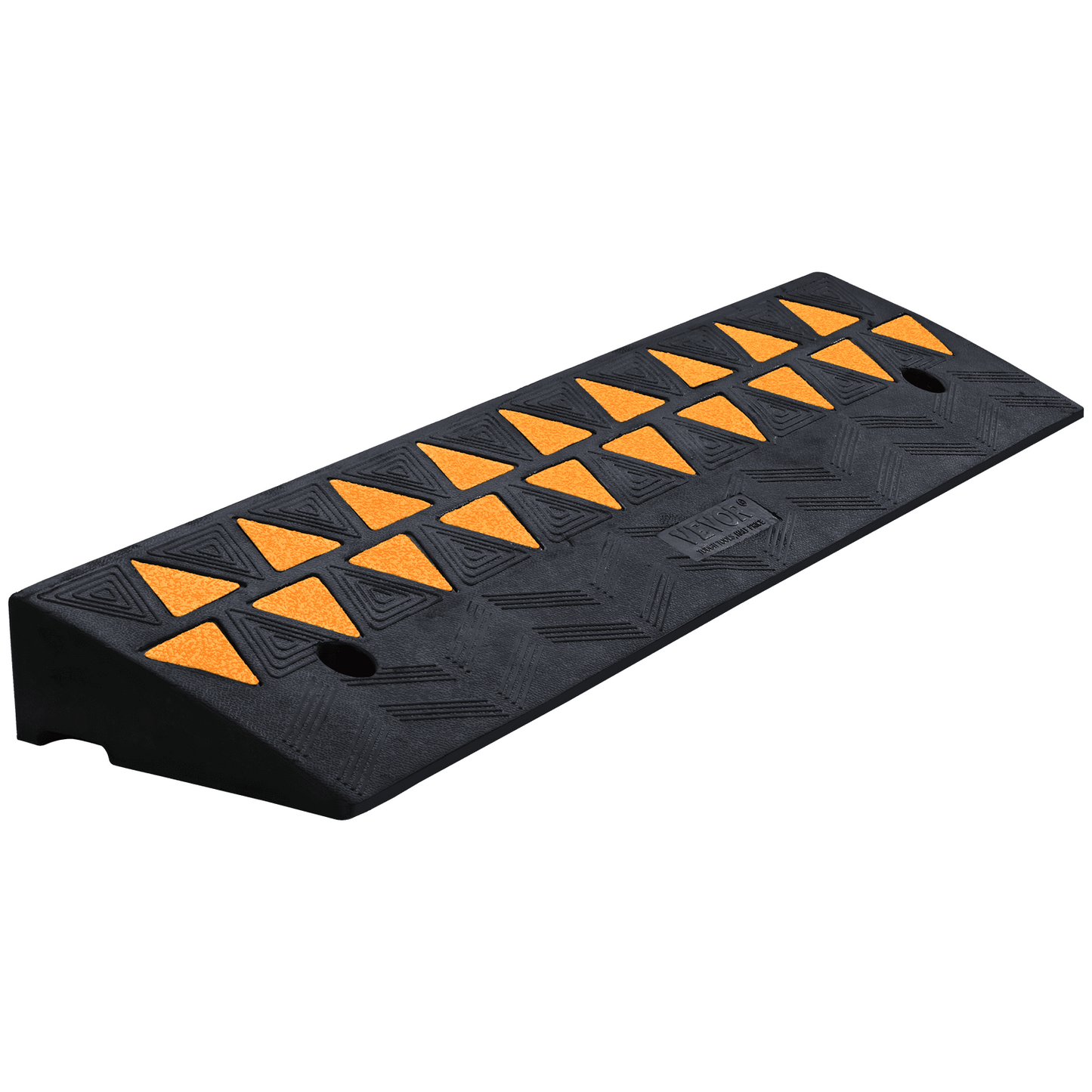 VEVOR Rubber Curb Ramp 3.7" Rise Height Sidewalk Curb Ramp, 10" Width 39.4" Length Driveway Ramp for Curb, 15T Heavy Duty Rubber Ramp for Forklifts, Trucks, Buses, Cars, Wheelchairs, Bikes