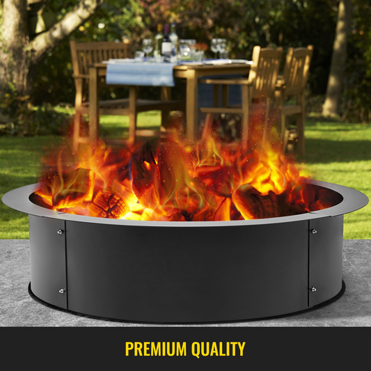 VEVOR Fire Pit Ring 45-Inch Outer/39-Inch Inner Diameter, Heavy Duty Solid Steel