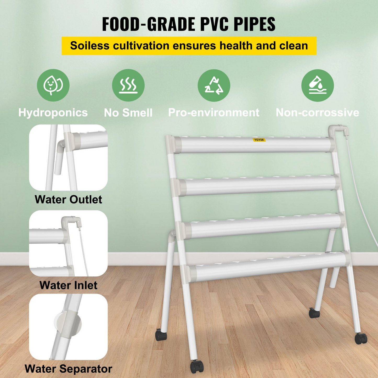 VEVOR 36-Site Hydroponics Growing System - 4-Layer Indoor Planting Kit with Pump & Timer