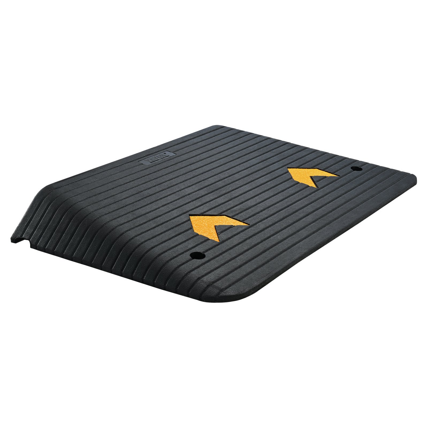 VEVOR Rubber Threshold Ramp, 4" Rise Wheelchair Ramp Doorway, Recycled Rubber Power Curb Ramp Rated 33069 Lbs Load Capacity, Non-Slip Textured Surface Rubber Ramp for Wheelchair Car Scooter