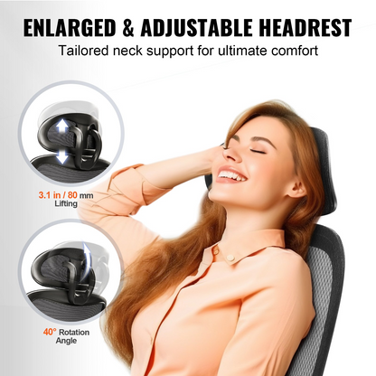 VEVOR Ergonomic Office Chair, Adjustable Height, Mesh Seat, Lumbar Support