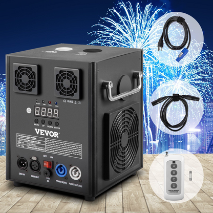 VEVOR Stage Equipment Special Effect Machine, 500W Stage Lighting Effect Machine with Wireless Remote Control, Smart DMX Control Stage Equipment Beautiful Showing Machine for Wedding, Musical Show, DJ