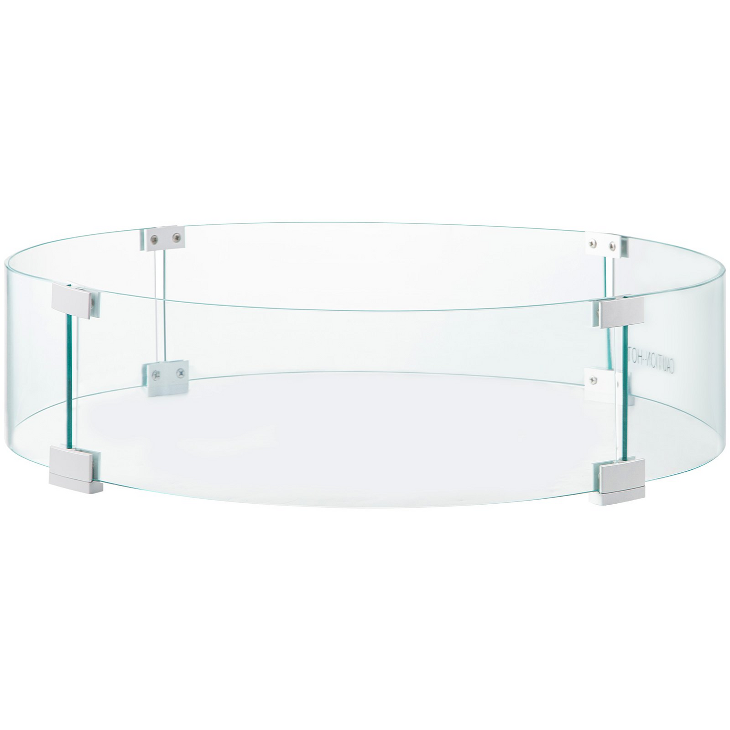 VEVOR Fire Pit Wind Guard, 26 x 26 x 6 Inch Glass Flame Guard