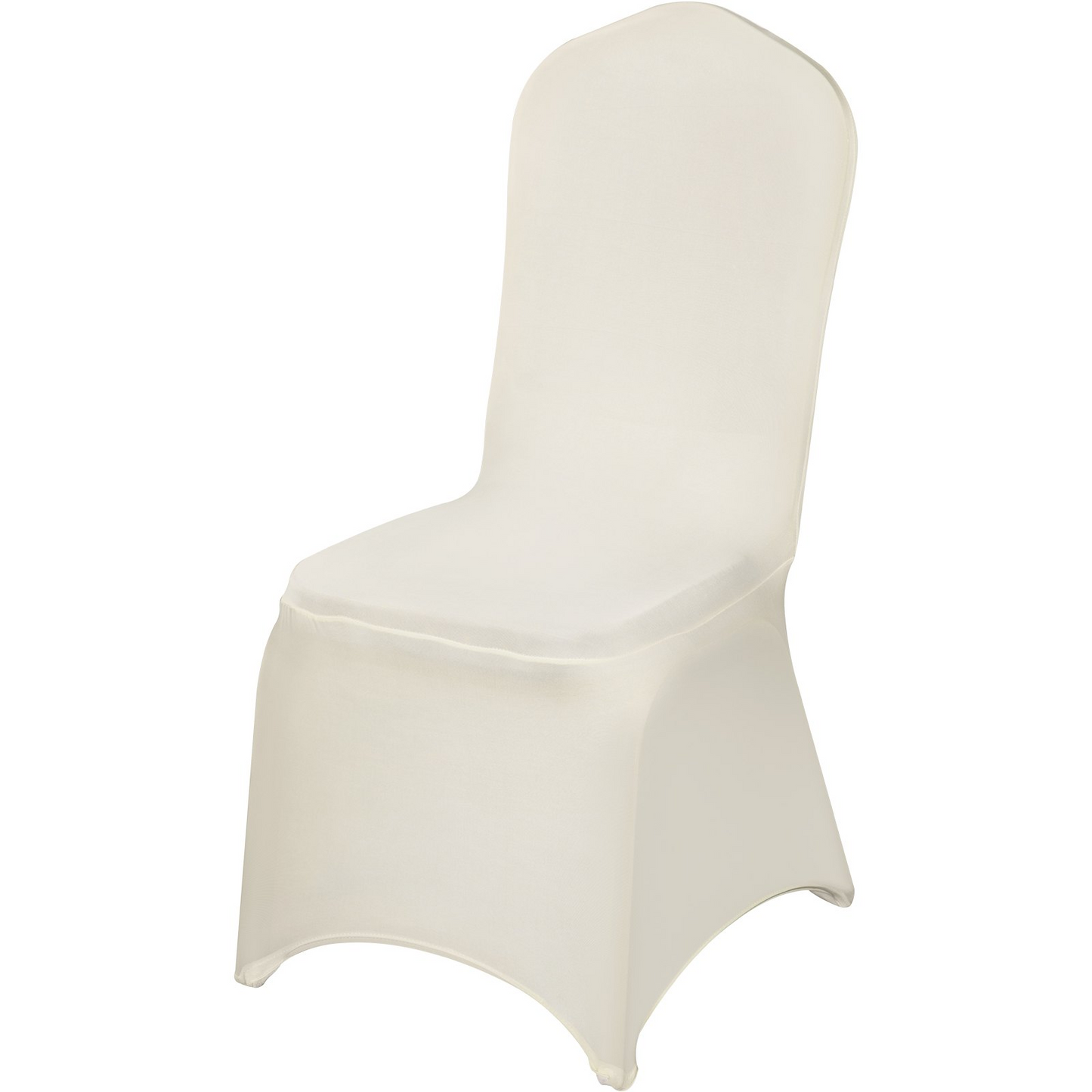 Stretch Spandex Chair Covers (100PCS, Ivory White) - Universal Fit for Events