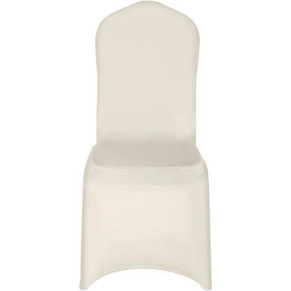 Stretch Spandex Chair Covers (100PCS, Ivory White) - Universal Fit for Events