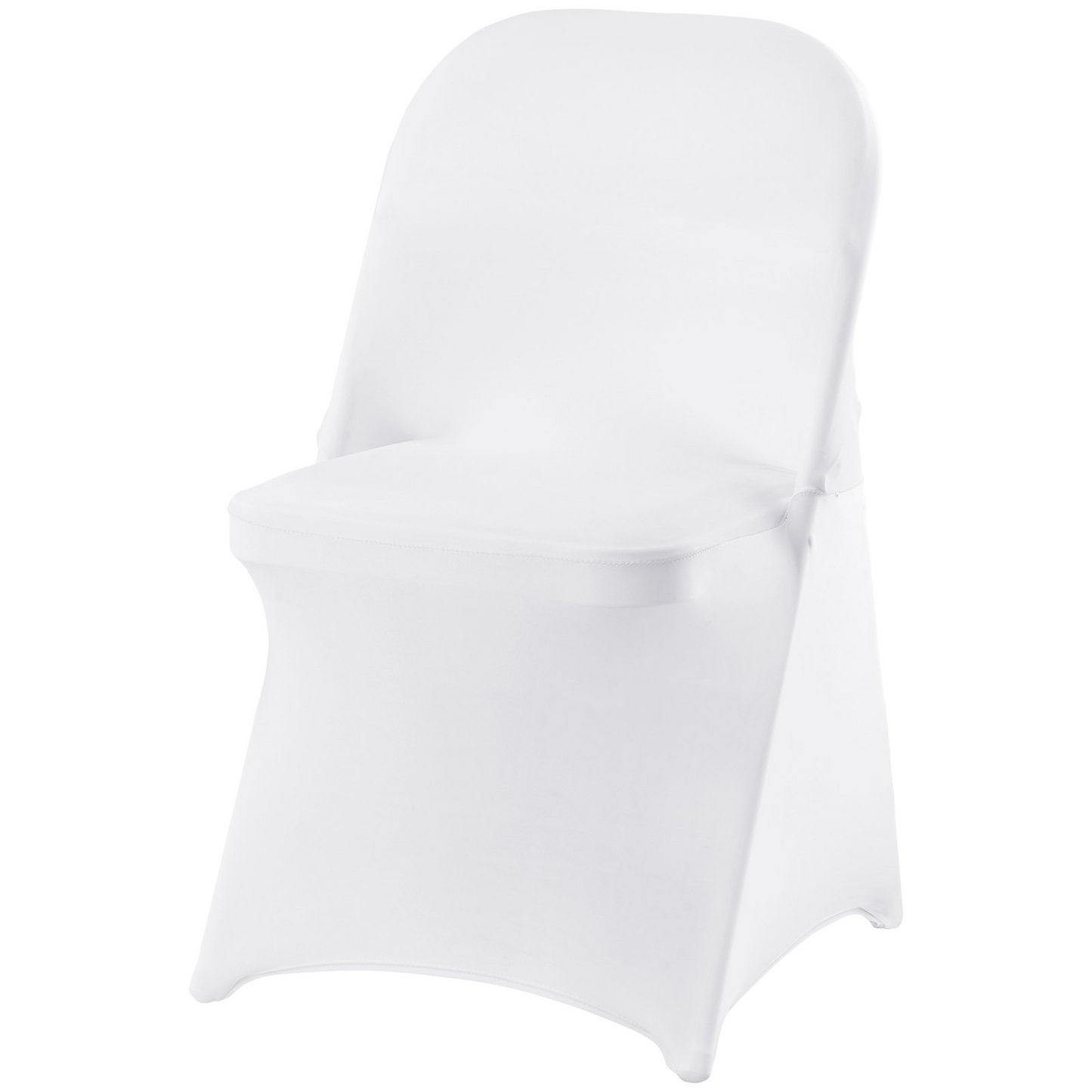 VEVOR White Stretch Spandex Chair Covers - 30 PCS, Folding Kitchen Chairs Cover, Universal Washable Slipcovers Protector, Removable Chair Seat Covers, for Wedding Party Dining Room Banquet Event