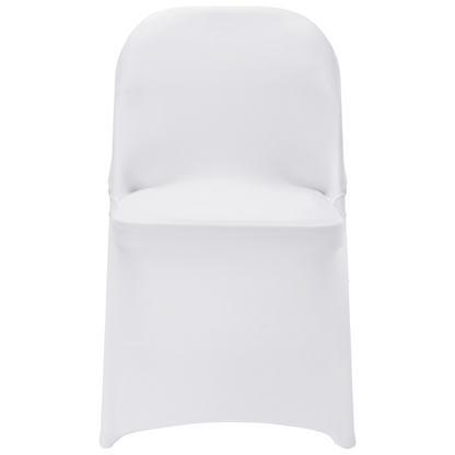 VEVOR White Stretch Spandex Chair Covers - 30 PCS, Folding Kitchen Chairs Cover, Universal Washable Slipcovers Protector, Removable Chair Seat Covers, for Wedding Party Dining Room Banquet Event