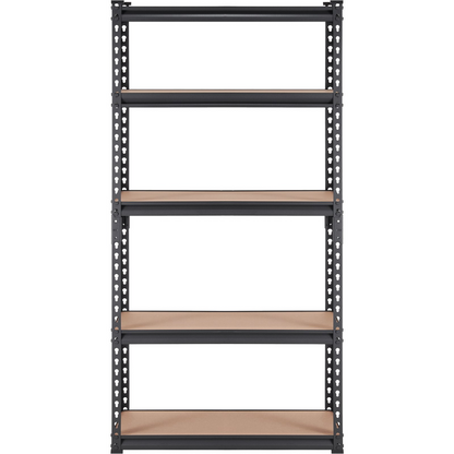 VEVOR Storage Shelving Unit, 5-Tier Adjustable, 2000 lbs Capacity, Heavy Duty Garage Shelves Metal Organizer Utility Rack, Black, 30" L x 12" W x 60" H for Kitchen Pantry Basement Bathroom Laundry