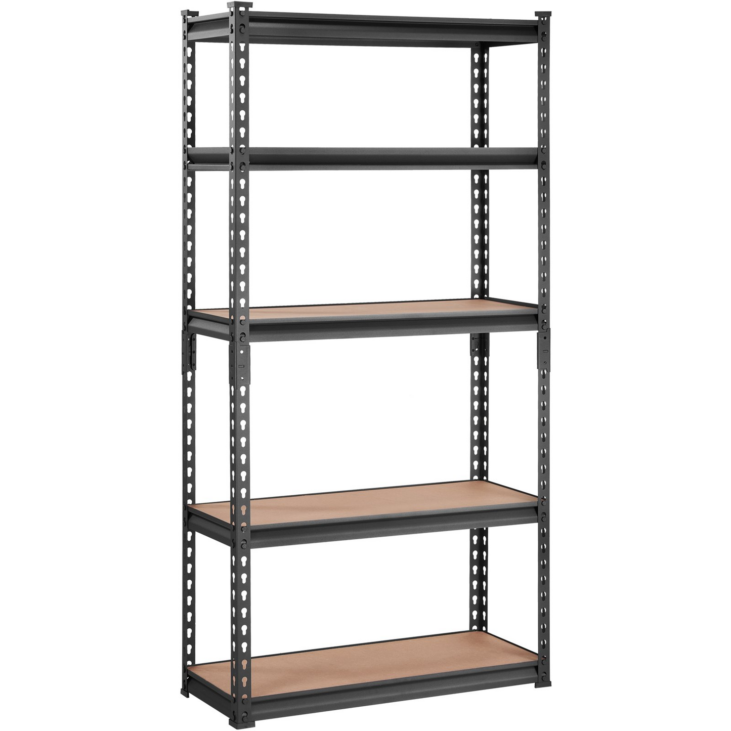 VEVOR Storage Shelving Unit, 5-Tier Adjustable, 2000 lbs Capacity, Heavy Duty Garage Shelves Metal Organizer Utility Rack, Black, 30" L x 12" W x 60" H for Kitchen Pantry Basement Bathroom Laundry