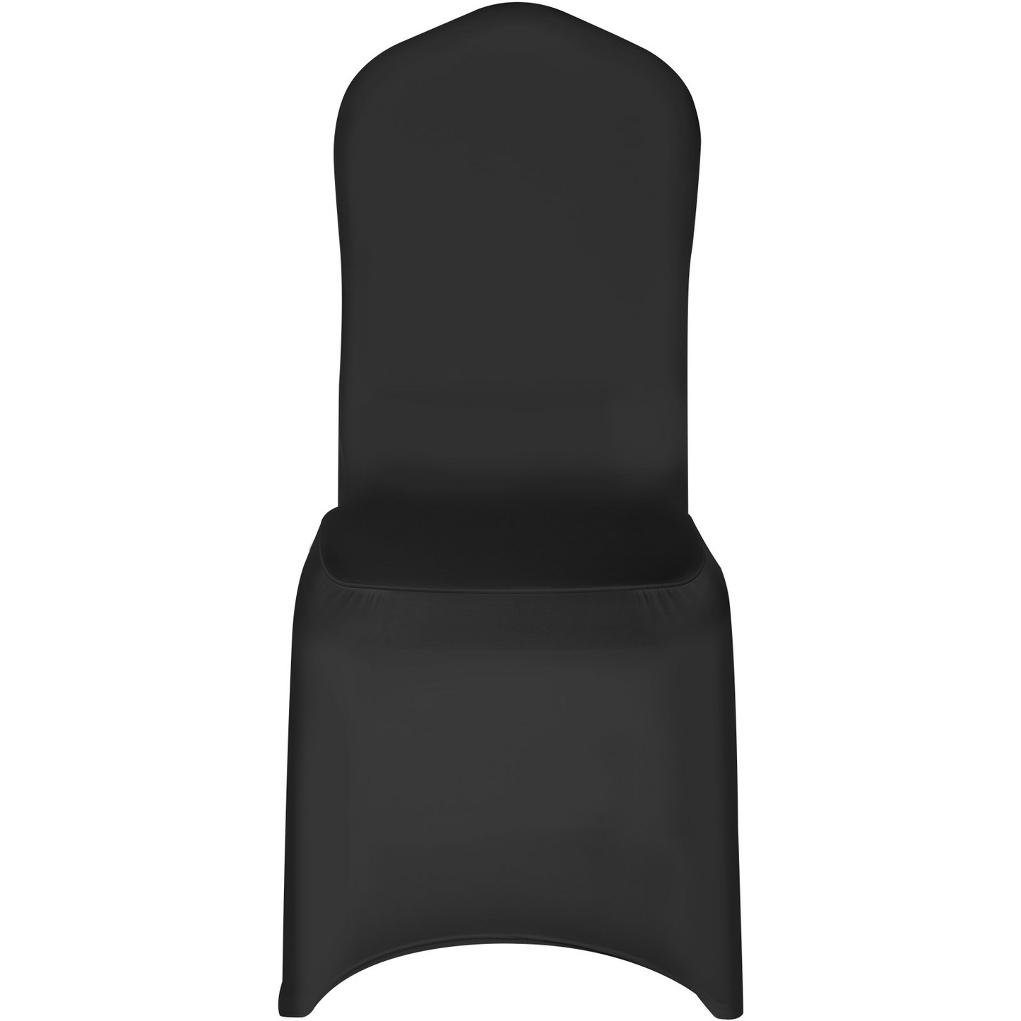 VEVOR Stretch Spandex Folding Chair Covers, Universal Fitted Arched Front Cover, Removable Washable Protective Slipcovers, for Wedding, Holiday, Banquet, Party, Celebration, Dining (50PCS Black)