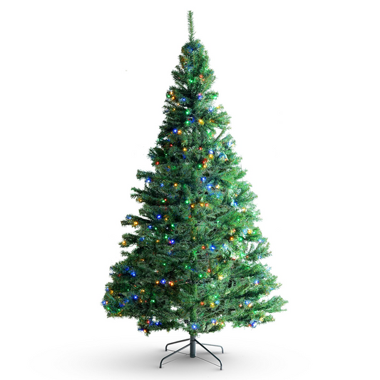 VEVOR 6.5ft Pre-Lit Artificial Christmas Tree, 450 LED Lights, 1227 Branch Tips