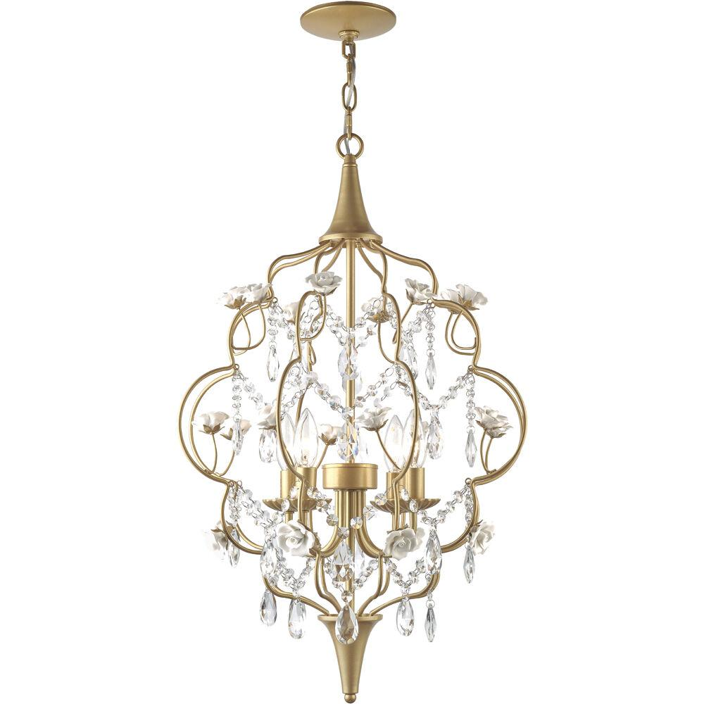 19"Dx27"H Floral Chandelier - Elegant Lighting for Your Home