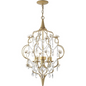 19"Dx27"H Floral Chandelier - Elegant Lighting for Your Home