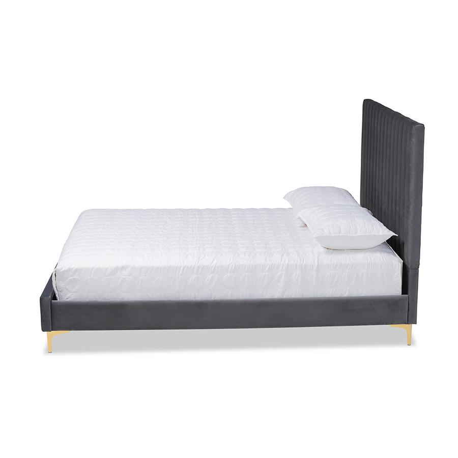 Luxurious Gold Metal Full Size Platform Bed - Upgrade Your Bedroom