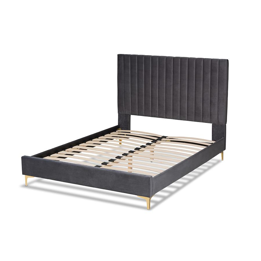 Luxurious Gold Metal Full Size Platform Bed - Upgrade Your Bedroom