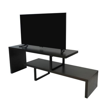 Orford Mid-Century Modern TV Stand with MDF Shelves and Powder Coated Iron Legs