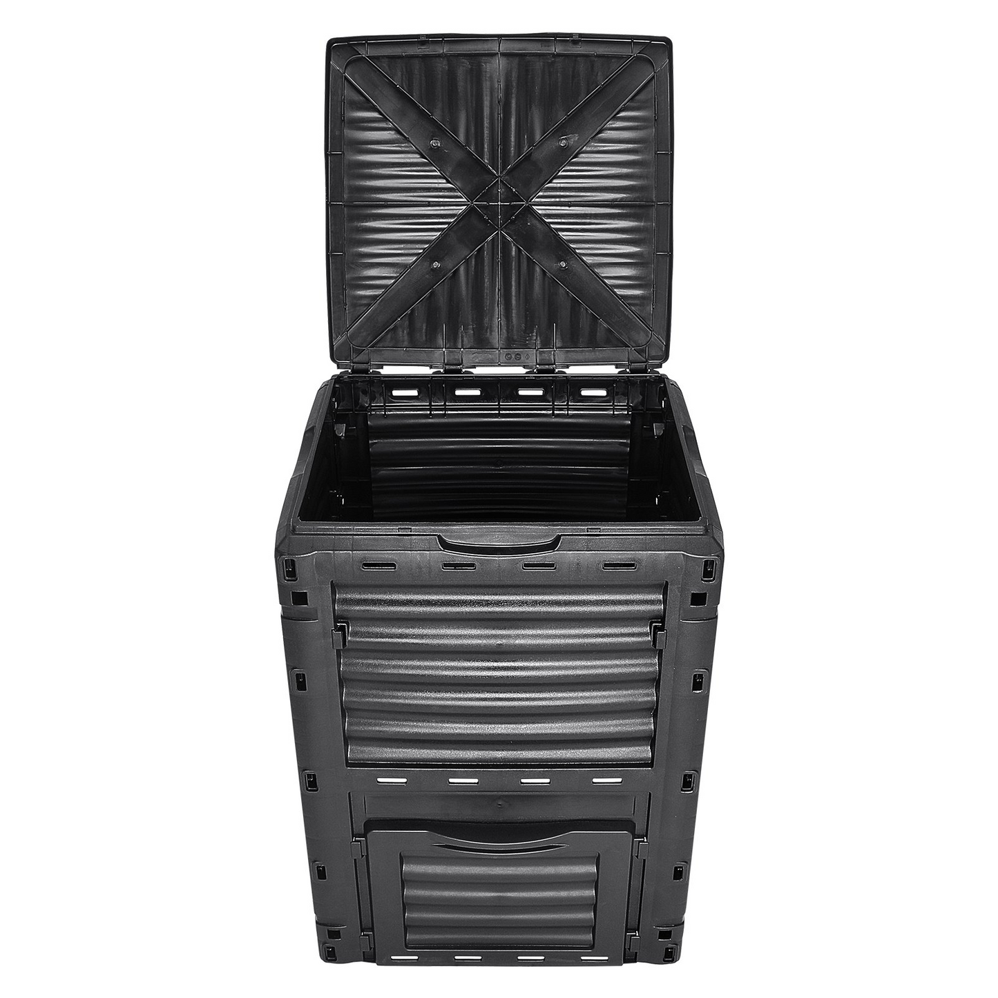 VEVOR Garden Compost Bin 80 Gal, BPA Free Composter, Large Capacity Outdoor Composting Bin with Top Lid and Bottom Door, Easy Assembling, Lightweight, Fast Creation of Fertile Soil