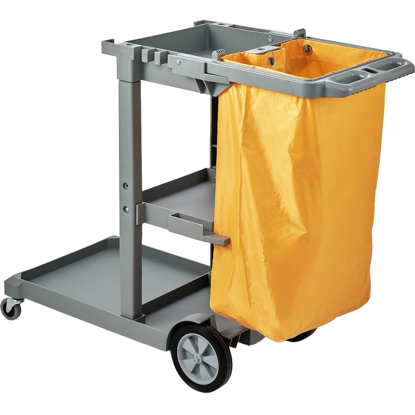 VEVOR Janitorial Trolley Cleaning Cart with PVC Bag for Housekeeping Office