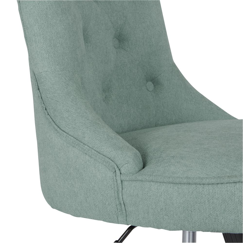 Hannah Tufted Office Chair | Mint Fabric | Grey Wood Base