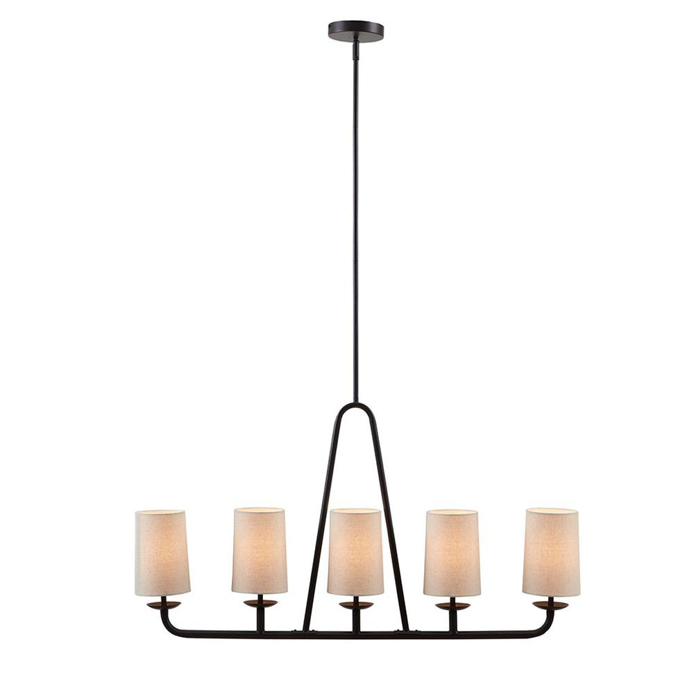 Serenitie 5-Light Linear Chandelier - Modern Farmhouse Style