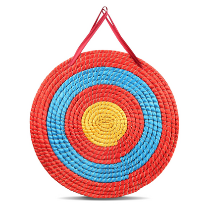 VEVOR Archery Target, 5 Layers 20" Arrow Target, Traditional Solid Straw Round Archery Target Shooting Bow, Hand-Made Arrows Target, Coloured Rope Target for Backyard Outdoor Hunting Shooting Practice