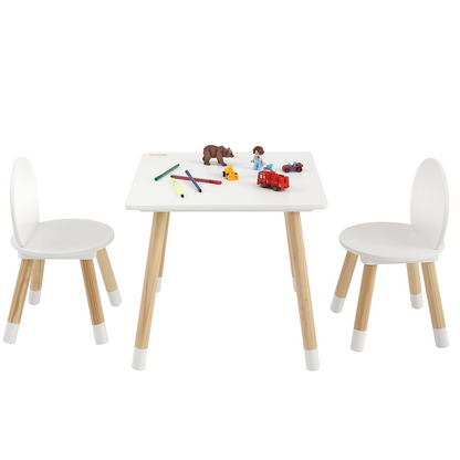 VEVOR Kids Table and 2 Chairs Set, Toddler Table and Chair Set, Children Multi-Activity Table for Art, Craft, Reading, Learning, 1 Table and 2 Chairs