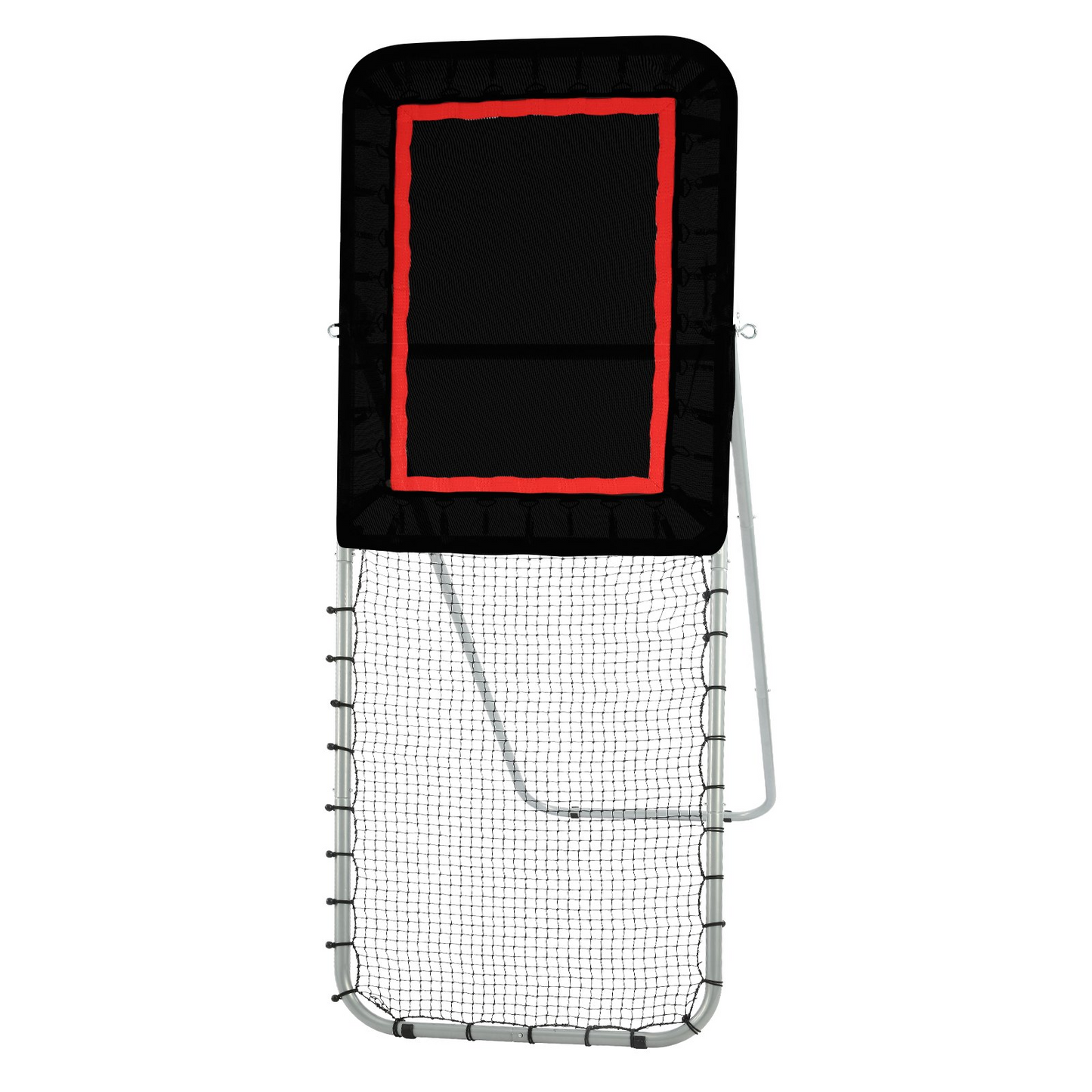 VEVOR Folding Lacrosse Rebounder for Backyard, 3x8 Ft Volleyball Bounce Back Net, Pitchback Throwback Baseball Softball Return Training Screen, Adjustable Angle Shooting Practice Training Wall, Black