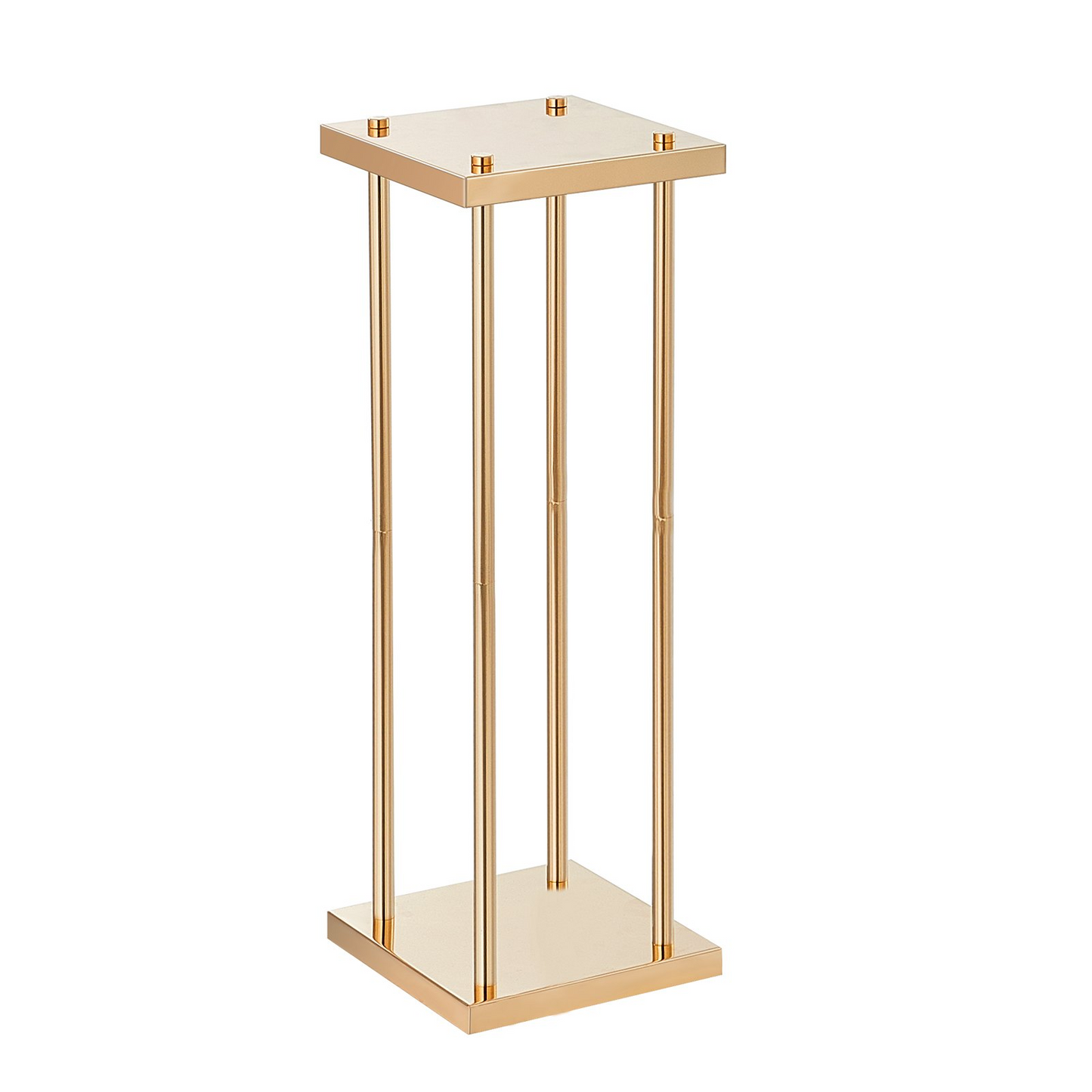 VEVOR 4PCS Gold Metal Column Wedding Flower Stand, 31.5inch High With Metal Laminate, Vase Geometric Centerpiece Stands, Cylindrical Floral Display Rack for Events Reception, Party Road Leads