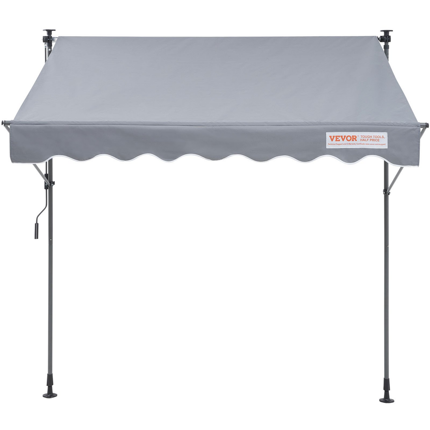 VEVOR 78" Manual Retractable Awning with 39" Sun Shade Curtain