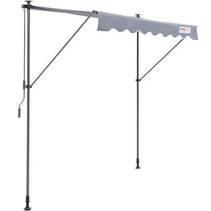 VEVOR 78" Manual Retractable Awning with 39" Sun Shade Curtain