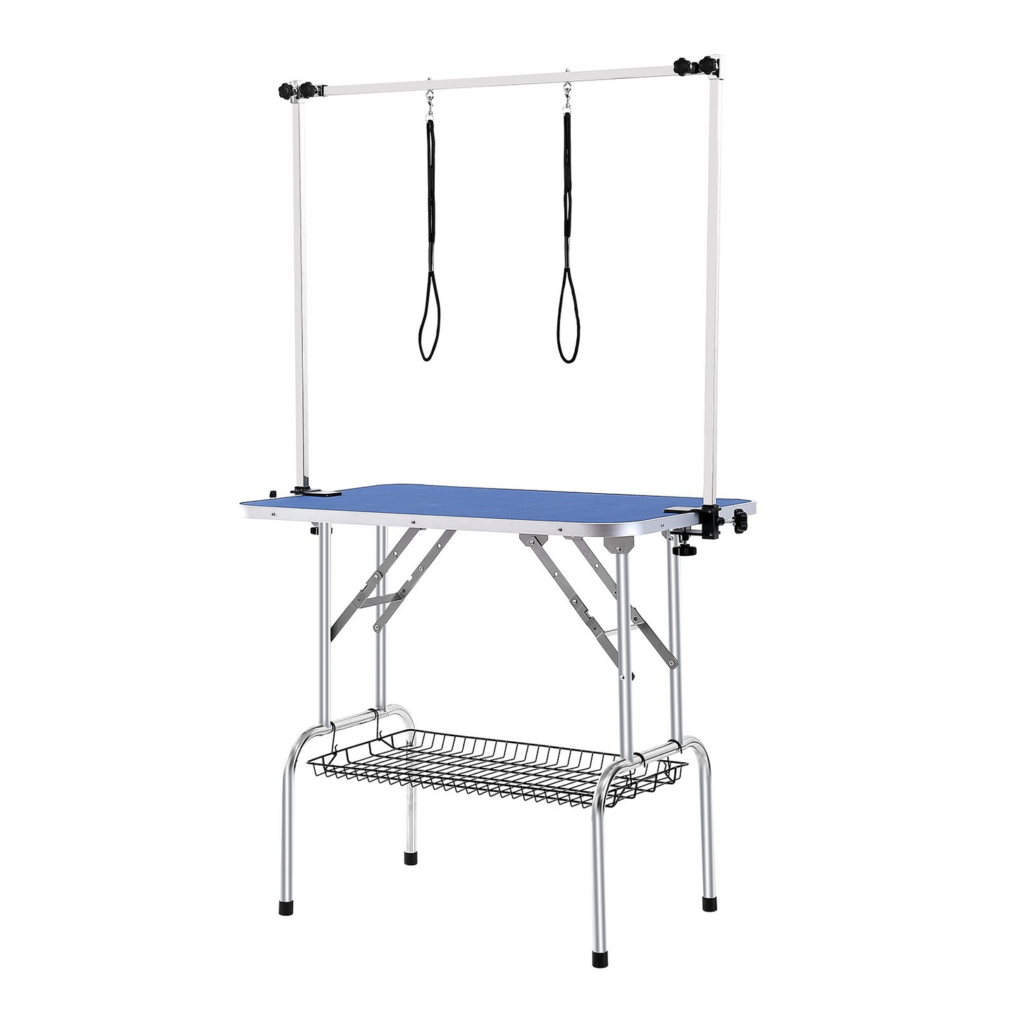 VEVOR Pet Grooming Table Two Arms with Clamp, 36''x24'' Dog Grooming Station, Foldable Pets Grooming Stand for Medium and Small Dogs, Free No Sit Haunch Holder with Grooming Loop, Bearing 330lbs