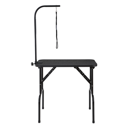 VEVOR Pet Grooming Table Arm with Clamp, 32''x18'' Dog Grooming Station, Foldable Pets Grooming Stand for Medium and Small Dogs, Free No Sit Haunch Holder with Grooming Loop, Bearing 220lbs