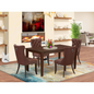 Upgrade Your Dining Space with the 5 Piece Dining Room Furniture Set - Modern Design, Mahogany Finish