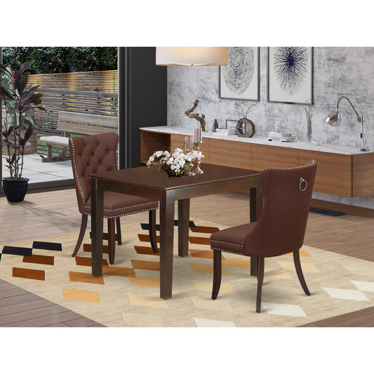 3 Piece Dining Room Furniture Set - Mahogany Finish | Elegant and Functional