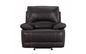 41" Brown Leather Match Recliner - Luxurious and Functional | Perfect for Relaxation