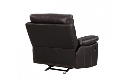 41" Brown Leather Match Recliner - Luxurious and Functional | Perfect for Relaxation