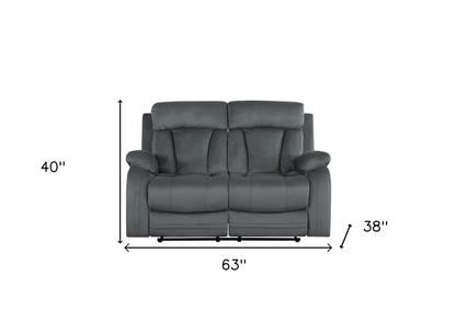 Two Piece Indoor Gray Microsuede Five Person Seating Set - Comfortable and Stylish | [Brand Name]