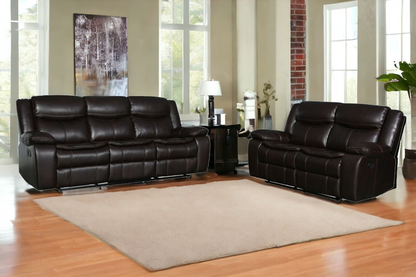 Luxurious Two Piece Indoor Brown Microsuede Seating Set | Comfortable and Durable - Best Prices at Your Doorstep