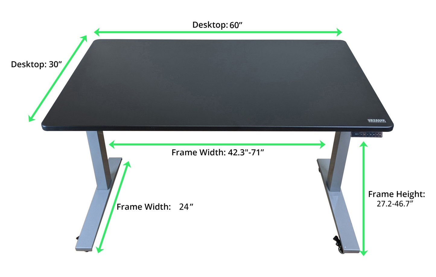 Premier 45" Gray Dual Motor Electric Office Adjustable Standing Desk