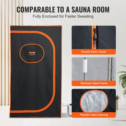 VEVOR Full-Size Portable Steam Sauna Tent – Home Spa Detox Kit