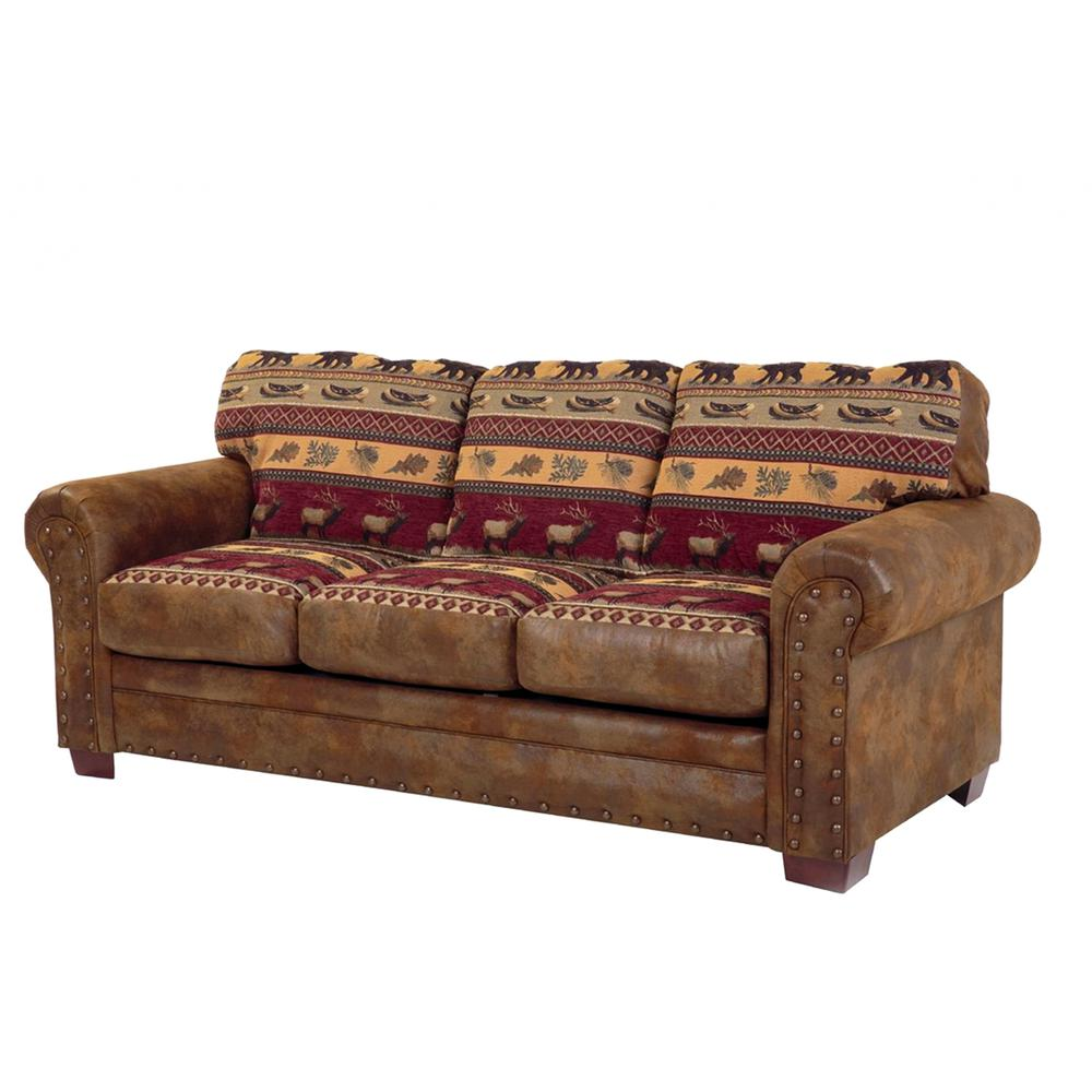 Sierra Lodge Sleeper Sofa - Rustic Lodge-Inspired Design, Cozy Comfort