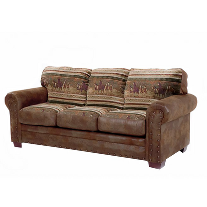 Wild Horses Sleeper Sofa - Rustic Lodge-Inspired Design | Cozy and Durable Furniture