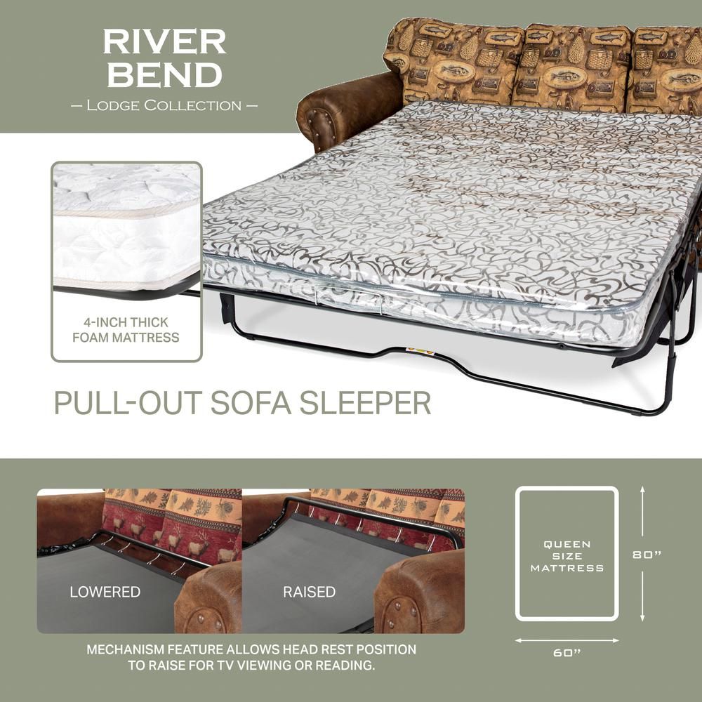 River Bend 4-Piece Set with Sleeper | Rustic Fishing Cabin Style